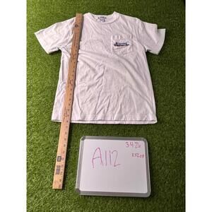 Carnival White Cotton T-Shirt with Embroidered Size M